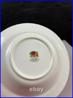 4 x Royal Albert Old Country Roses Rimmed Soup Bowls 8 Wide Set 1st Quality