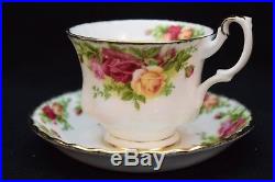 4pc Place Setting Lot of Royal Albert'Old Country Roses' with Tea and CoffeePot