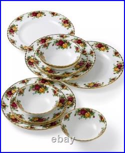 530$ Royal Albert Old Country Roses 12-Piece Dinnerware Set Service for 4