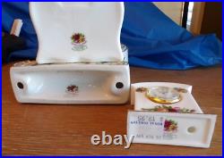 5Royal Albert Old Country Roses China 22K Gold Trim Quartz Mantle ClocksAS IS 5Royal Albert Old Country Roses China 22K Gold Trim Quartz Mantle ClocksAS IS