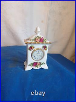 5Royal Albert Old Country Roses China 22K Gold Trim Quartz Mantle ClocksAS IS 5Royal Albert Old Country Roses China 22K Gold Trim Quartz Mantle ClocksAS IS