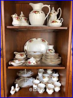 64 piece Royal Albert Old country Roses Fine China Set Full Service 8 CHICAGO