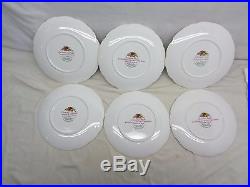 (6) 1988 Royal Albert Old Country Roses Christmas Plates withorig box