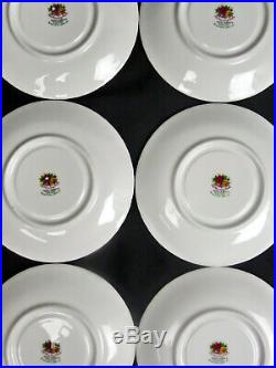 6 Old Country Roses Soup Coupes & Saucers, 1993-2002, England, Royal Albert