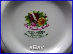 6 Old Country Roses Soup Coupes & Saucers, Gen. Good Condition, Royal Albert
