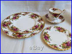 6-Royal Albert Old Country Roses 5 PC Place Settings Fine Bone China England