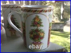 6 Royal Albert SEASONS OF COLOR Old County Roses Mugs Cups 12 oz 2006