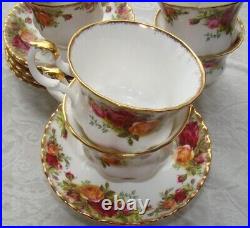 6 Sets OLD MARK 1962 Royal Albert Old Country Roses 3 1/8 Cups & Saucers Minty