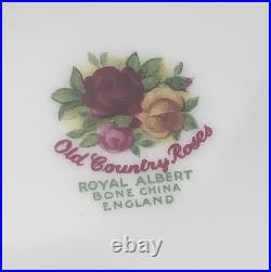 6 Vintage Royal Albert Old Country Roses Bone China 10.5 Dinner Plates Dishes