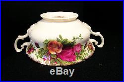 6 sets ROYAL ALBERT Old Country Roses 2 Handled Footed Cream Soups & Saucers