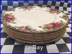 6 x Vintage ROYAL ALBERT Old Country Roses Side Entree Plates
