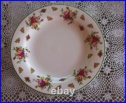7 Royal Albert Old Country Roses Casual Classics Dinner Plates-10.5 Green Trim