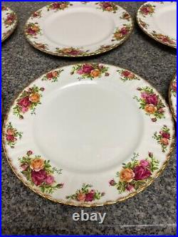 8-Piece set Porcelain old Country Roses Royal Albert dinner plates