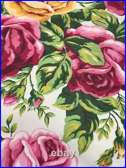 8 Rare Royal Albert Old Country Roses Cloth Napkins Vintage 1990's FREE SHIPPING