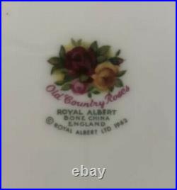 8 Royal Albert 1962 ENGLAND 10 1/4 Dinner Plates OLD COUNTRY ROSES Set