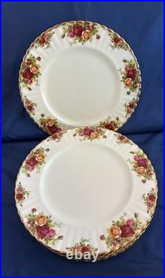 8 Royal Albert Dinner Plates Country Rose (1962-1974)