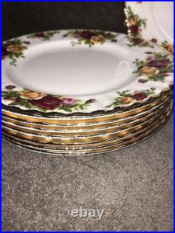 8 Royal Albert OLD COUNTRY ROSES 8 SALAD PLATES