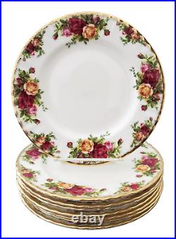 (8) Royal Albert Old Country Roses Bone China 8 Salad Plates England