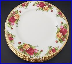 (8) Royal Albert Old Country Roses Bone China 8 Salad Plates England