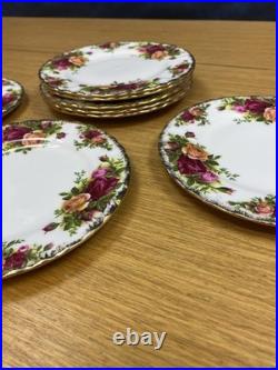 8 Vintage Royal Albert Old Country Roses 6 1/4 Bread Plates England