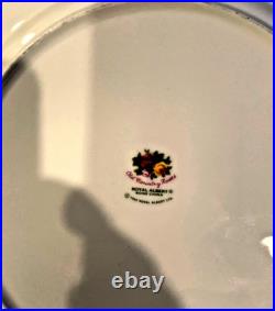8 Vintage Royal Albert old country rose DINNER PLATES 1962