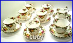 8 set Royal Albert Doulton Old Country Rose Tea Cup & Saucer Bone China England