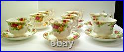 8 set Royal Albert Doulton Old Country Rose Tea Cup & Saucer Bone China England