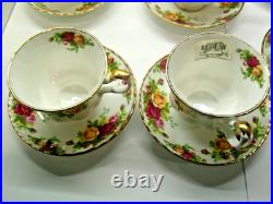 8 set Royal Albert Doulton Old Country Rose Tea Cup & Saucer Bone China England 8 set Royal Albert Doulton Old Country Rose Tea Cup & Saucer Bone China England