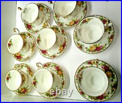 8 set Royal Albert Doulton Old Country Rose Tea Cup & Saucer Bone China England