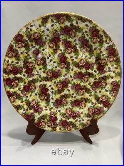 8pc Royal Albert Old Country Roses Chintz Dinner Plates, 10.6, England, A2824
