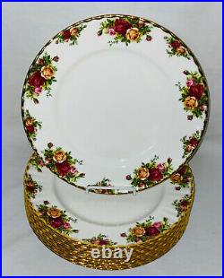 9 Royal Albert OLD COUNTRY ROSES 10 1/2 DINNER PLATES