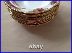 9 X Royal Albert Old Country Roses Avon Scalloped 6.5 Rimmed Cereal Bowls