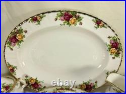 AAA3 Royal Albert White Bone China Old Country Roses Dinnerware Sets Set of 19