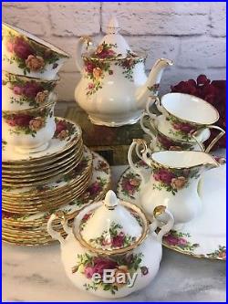 All England Tea Set for Six Royal Albert Old Country Roses XL Teapot 30 pieces