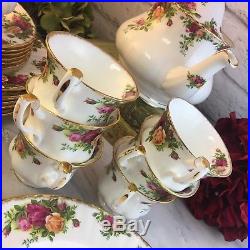 All England Tea Set for Six Royal Albert Old Country Roses XL Teapot 30 pieces