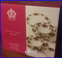 BRAND NEW Royal Albert China Old Country Roses 12-Piece Dinnerware Set SHIP FREE