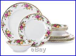 BRAND NEW Royal Albert China Old Country Roses 12-Piece Dinnerware Set SHIP FREE