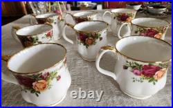 Beautiful Old Country Rose Montrose Cups Made In ENGLAND. Mint Condition 8 set Beautiful Old Country Rose Montrose Cups Made In ENGLAND. Mint Condition 8 set