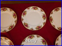 Beautiful ROYAL ALBERT OLD COUNTRY ROSES ENGLAND Dinner Plate 10.5 Set of 6