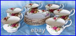 Beautiful Royal Albert Old Country Rose Breakfast Cup And Saucer- 6 Set England