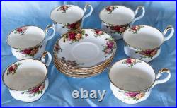 Beautiful Royal Albert Old Country Rose Breakfast Cup And Saucer- 6 Set England