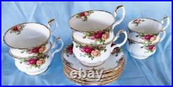 Beautiful Royal Albert Old Country Rose Breakfast Cup And Saucer- 6 Set England