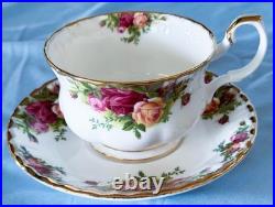 Beautiful Royal Albert Old Country Rose Breakfast Cup And Saucer- 6 Set England