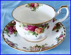 Beautiful Royal Albert Old Country Rose Breakfast Cup And Saucer- 6 Set England