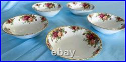 Beautiful Royal Albert Old Country Rose Cereal Bowls Made In England 5 sets