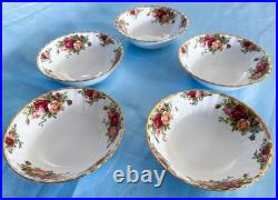 Beautiful Royal Albert Old Country Rose Cereal Bowls Made In England 5 sets