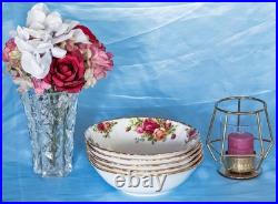Beautiful Royal Albert Old Country Rose Cereal Bowls Made In England 5 sets