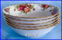 Beautiful Royal Albert Old Country Rose Cereal Bowls Made In England 5 sets