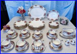 Beautiful Royal Albert Old Country Rose Complete Settings For 8. Mint. England