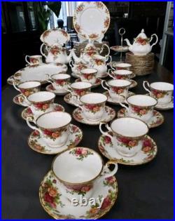 Beautiful Royal Albert Old Country Rose Huge Dinnerware Set With Original Box